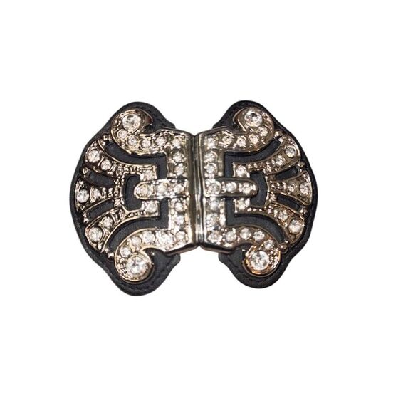 - Chicos Zoey rhinestone Embellished Black Belt size Medium - Picture 9 of 11